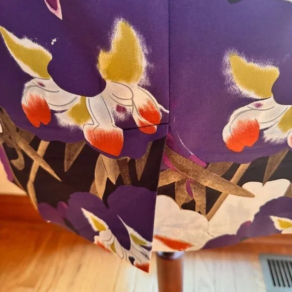 Tahari Purple Floral Sheath Dress Satin Polyester Blend, SZ 12, EUC - Picture 4 of 14